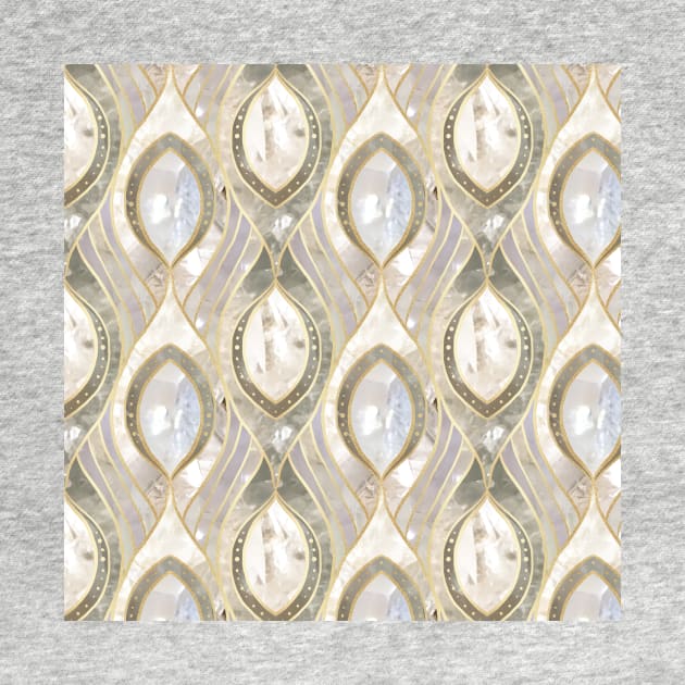 White Quartz & Gold Elegant Pattern by tanyadraws